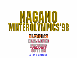 Nagano Winter Olympics '98 title screen for Playstation
